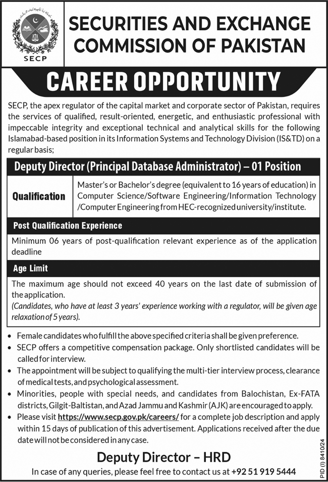  Principal Database Administrator Jobs 2025 – Apply Online Now