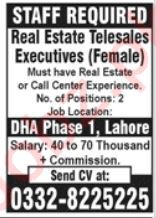 STaff Required For Real Estate 2025 jobs
